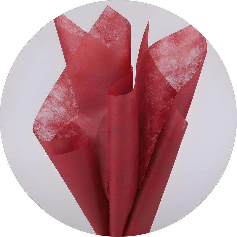 MLSG 96 Sheets Tissue Flower Wrapping Paper Cotton Wrapping Flower Paper Withdrawable Lining Paper Non-woven Waterproof Floral Bouquet Wraps For Florist Packaging Arrangement (Red) - Image 1